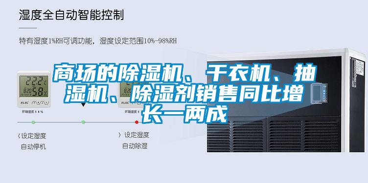 商場的除濕機、干衣機、抽濕機、除濕劑銷售同比增長一兩成