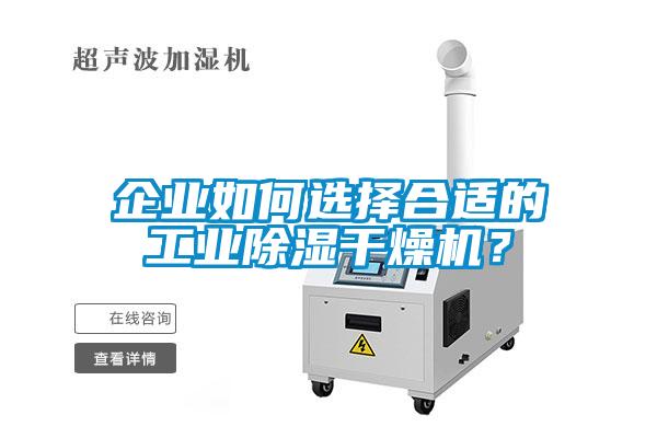 企業如何選擇合適的工業除濕干燥機？