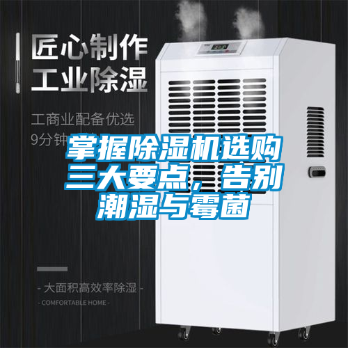 掌握除濕機選購三大要點，告別潮濕與霉菌