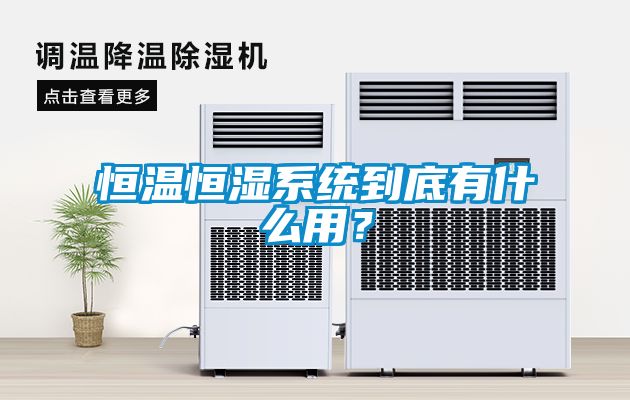 恒溫恒濕系統到底有什么用？
