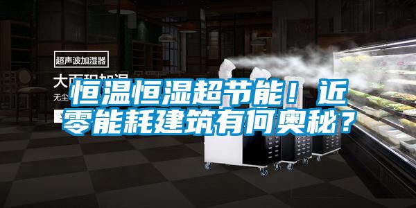 恒溫恒濕超節(jié)能！近零能耗建筑有何奧秘？